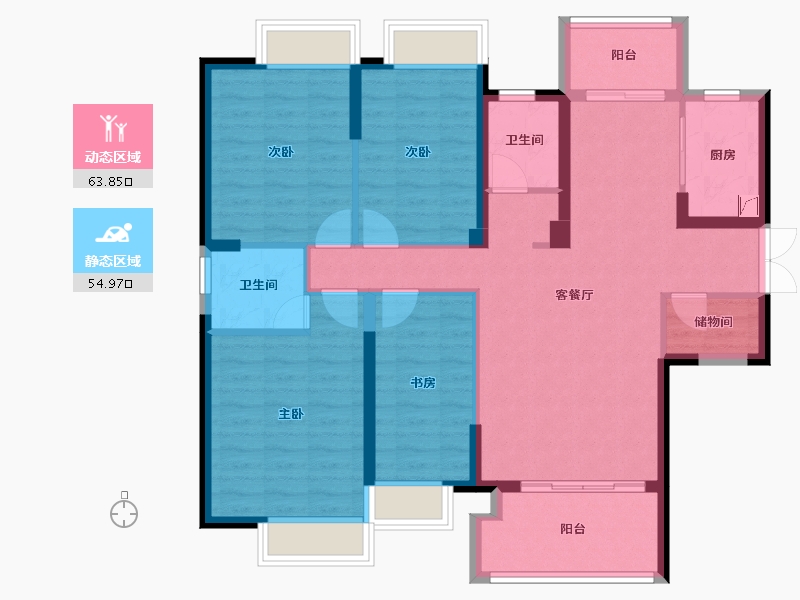 福建省-莆田市-国湄领秀-135.00-户型库-动静分区