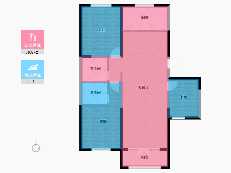 河北省-石家庄市-西三庄-91.00-户型库-动静分区