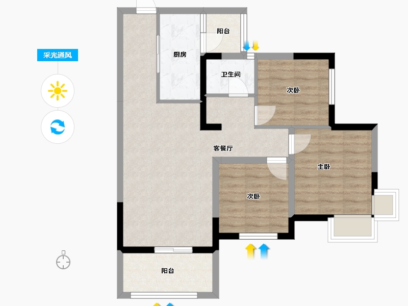 四川省-德阳市-城南壹号-70.00-户型库-采光通风