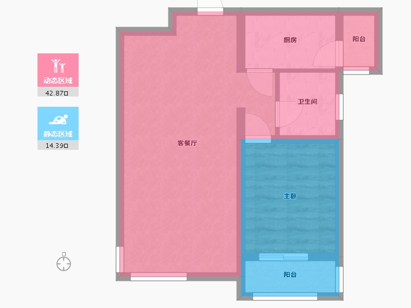 河北省-邢台市-蓝天·中央公元-50.00-户型库-动静分区