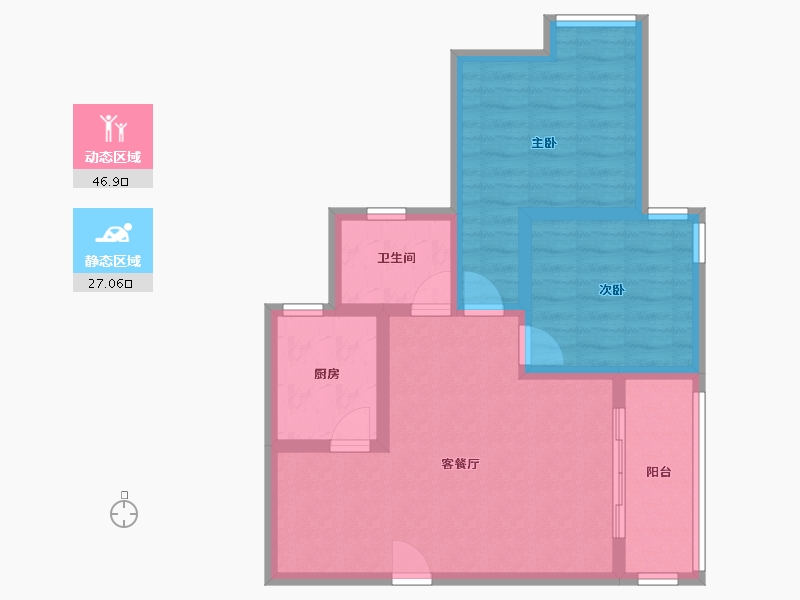 广东省-深圳市-光彩新世纪家园-53.40-户型库-动静分区