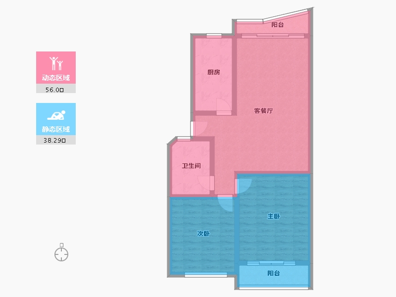 湖北省-武汉市-兆丰花园小区-85.00-户型库-动静分区