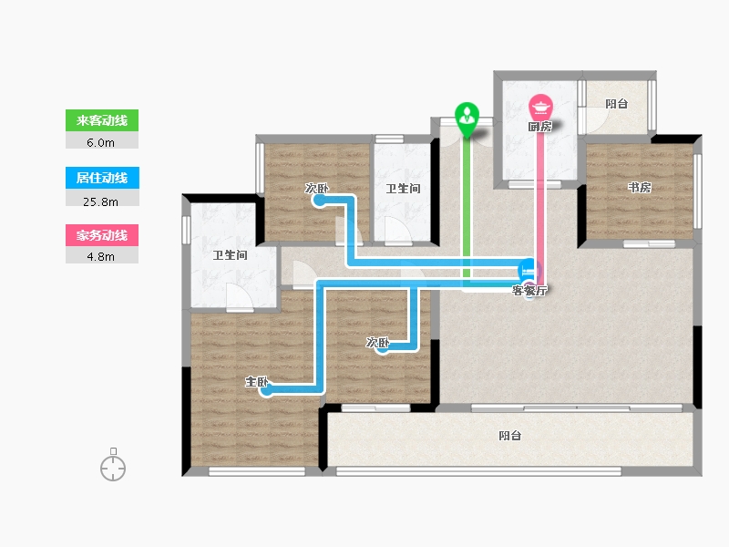 四川省-成都市-秦皇帝锦-131.00-户型库-动静线