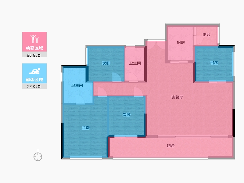 四川省-成都市-秦皇帝锦-131.00-户型库-动静分区