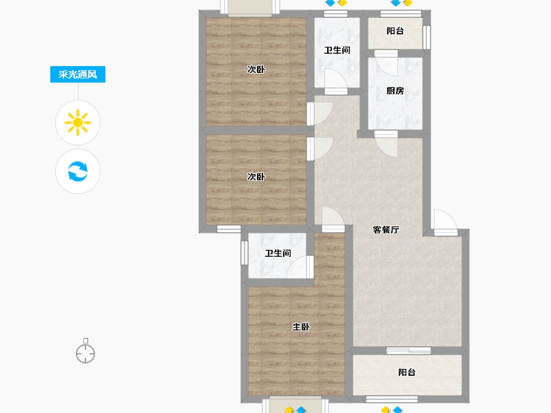 四川省-遂宁市-拦江新城-100.00-户型库-采光通风