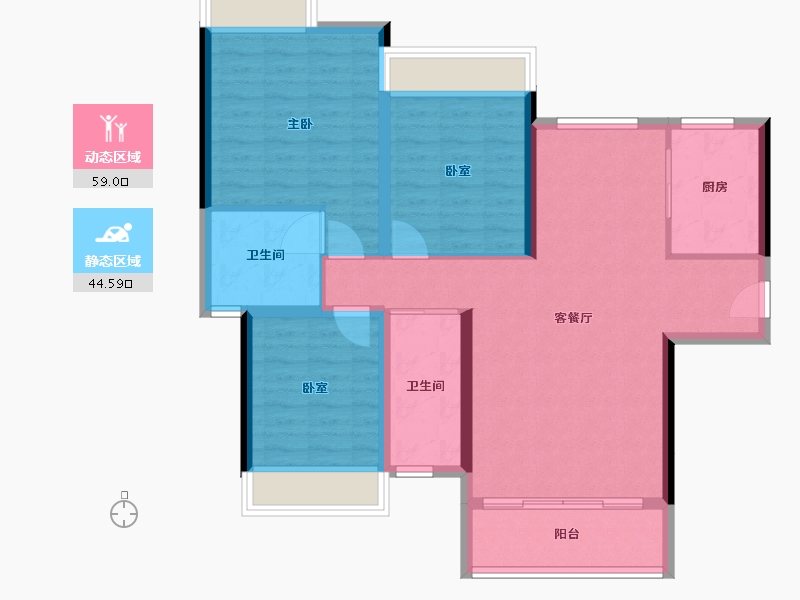 湖南省-湘西土家族苗族自治州-诚信御景园-110.00-户型库-动静分区