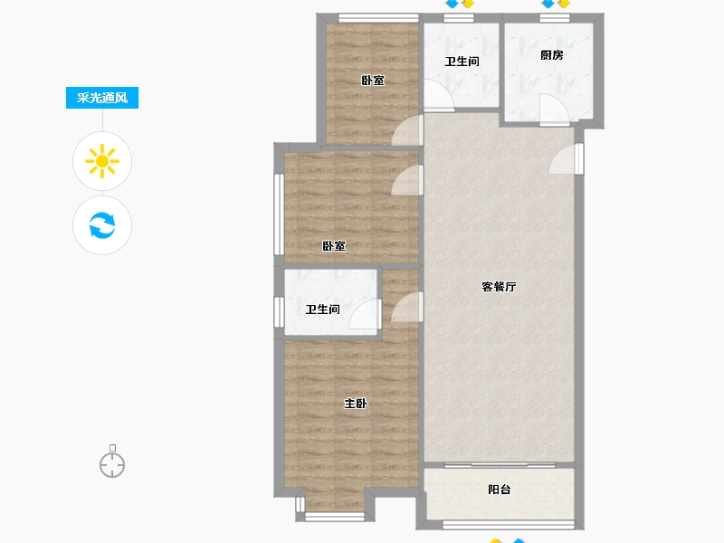 安徽省-合肥市-合肥云谷名庭-89.00-户型库-采光通风