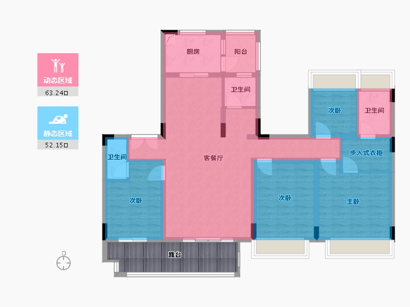 广西壮族自治区-桂林市-吾悦华府-113.51-户型库-动静分区