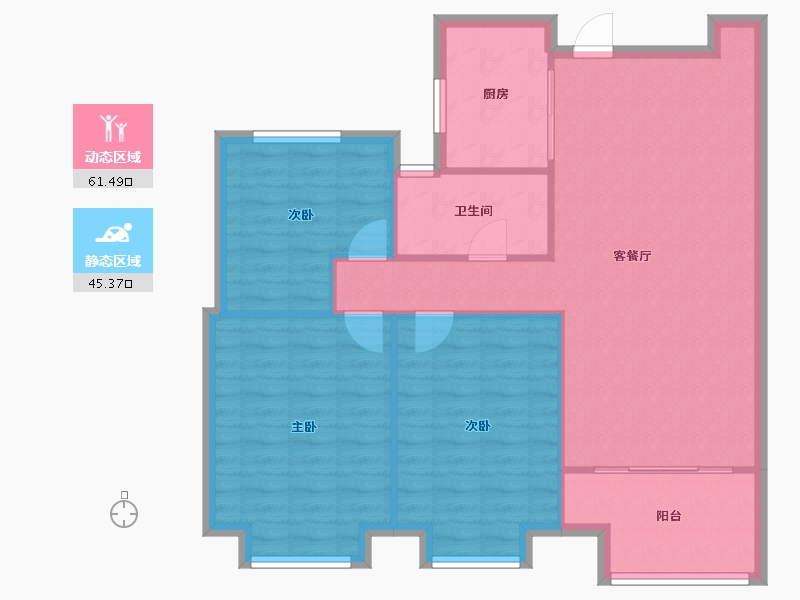 江苏省-盐城市-润洋壹品-97.00-户型库-动静分区