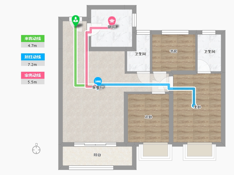 江西省-吉安市-越兴·文华印象-83.00-户型库-动静线