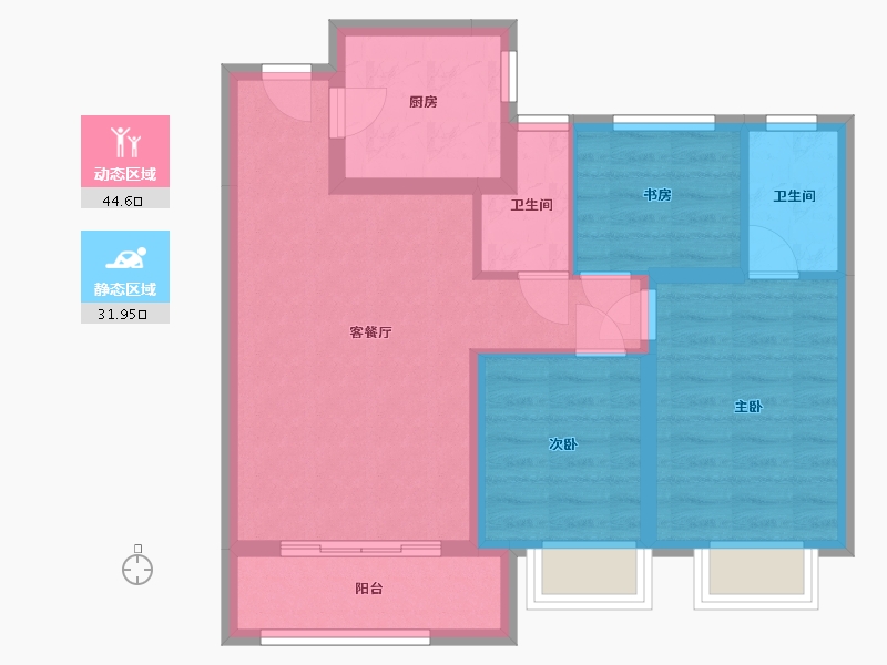 江西省-吉安市-越兴·文华印象-83.00-户型库-动静分区