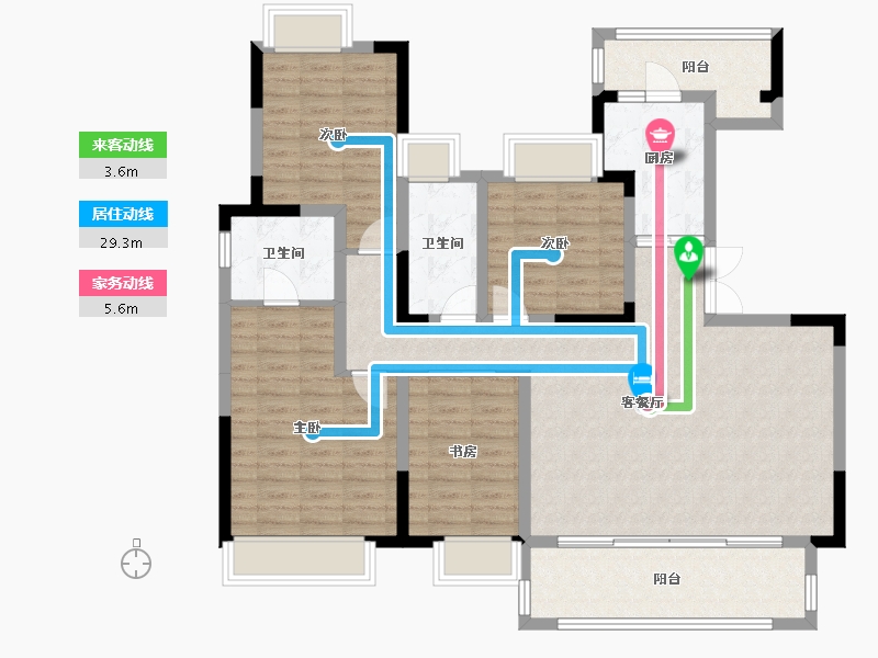 四川省-成都市-水岸华府-124.00-户型库-动静线