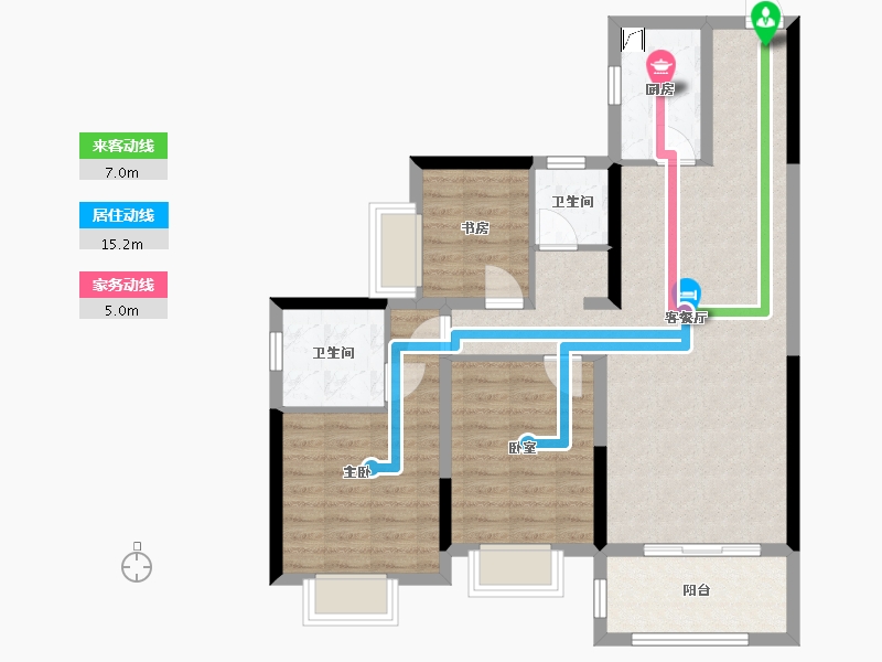 湖南省-益阳市-愿景朗悦府-89.00-户型库-动静线