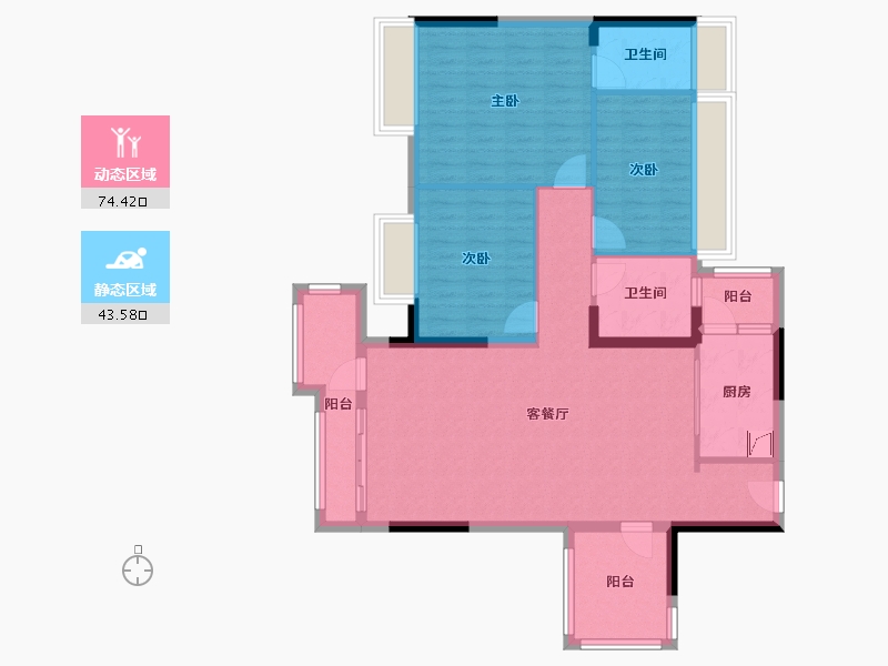 广东省-清远市-翔鹰-109.90-户型库-动静分区