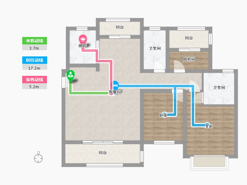 河南省-安阳市-建业城-93.00-户型库-动静线