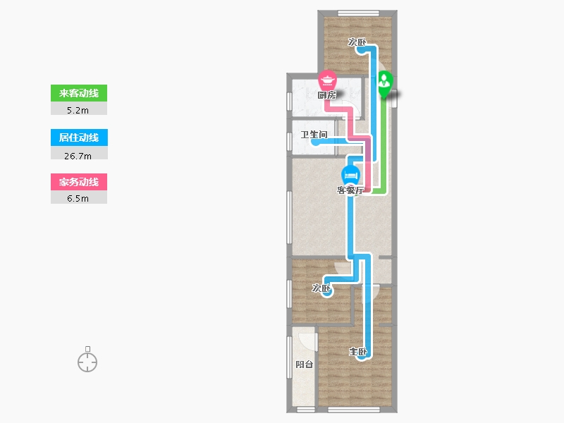 江苏省-南京市-金地自在城-70.00-户型库-动静线