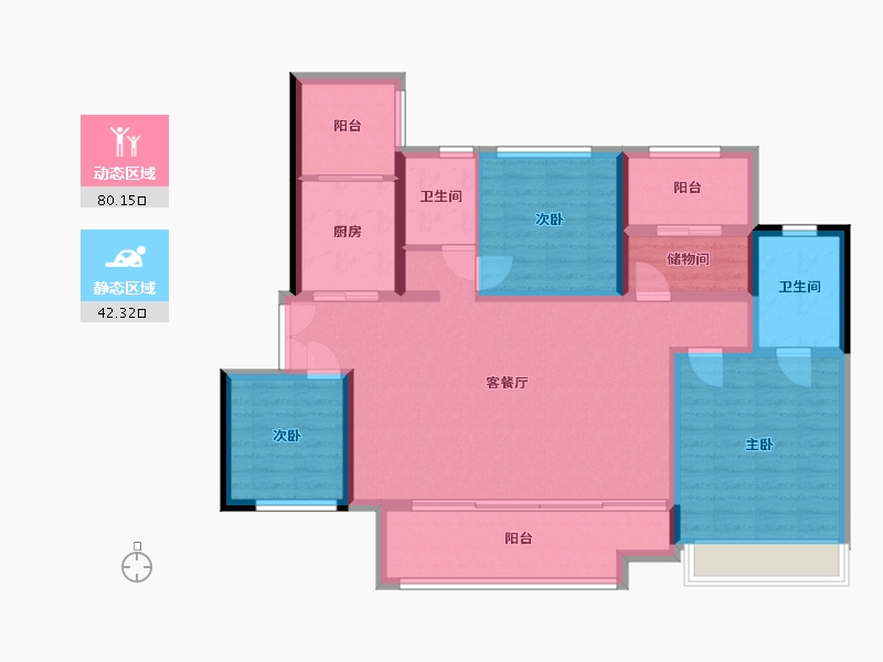 四川省-达州市-蓝润置地广场-101.00-户型库-动静分区