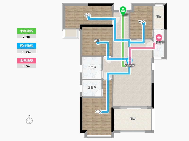 广东省-肇庆市-鸿都锦绣花园-100.00-户型库-动静线