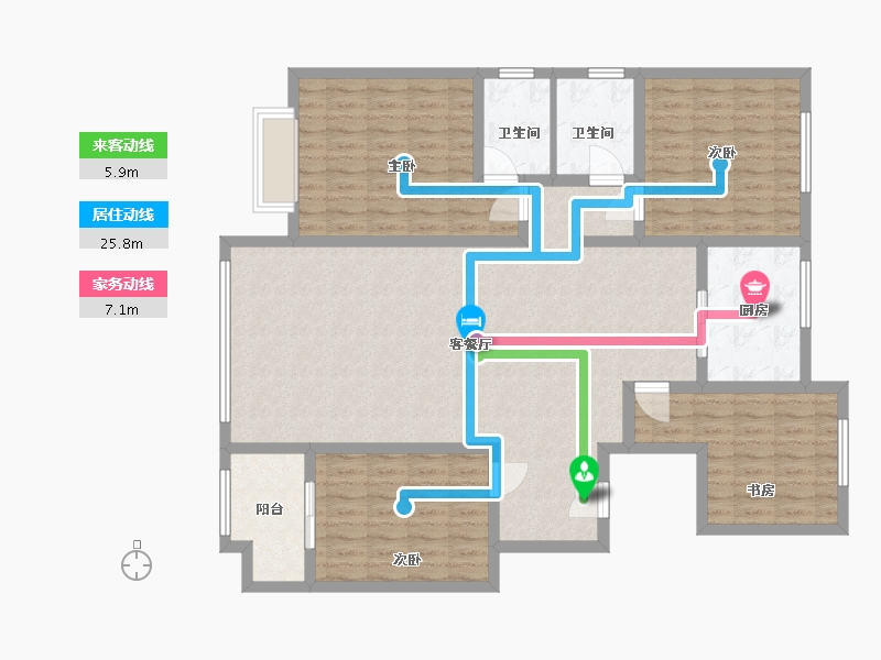 山东省-滨州市-英冠家园-134.00-户型库-动静线