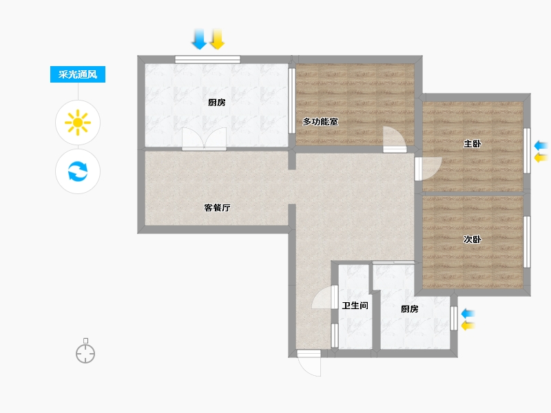 福建省-三明市-南永新村-99.00-户型库-采光通风