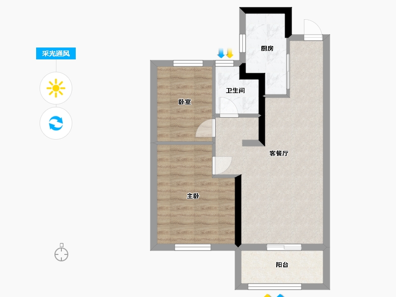 福建省-福州市-金地大境-53.00-户型库-采光通风