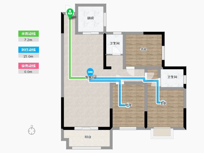 湖南省-湘西土家族苗族自治州-湘泉世纪领域-110.00-户型库-动静线