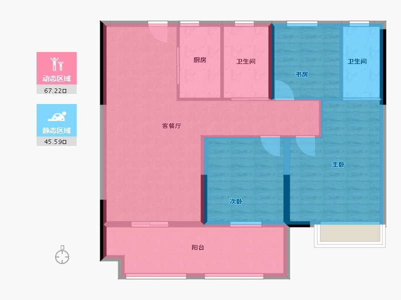 江西省-上饶市-力高阳光首府-102.00-户型库-动静分区