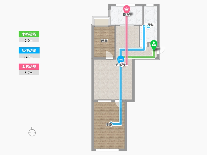 山东省-烟台市-南沟街公寓-77.15-户型库-动静线