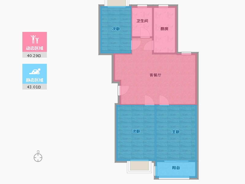 山东省-淄博市-松龄华府-3号楼-85.74-户型库-动静分区