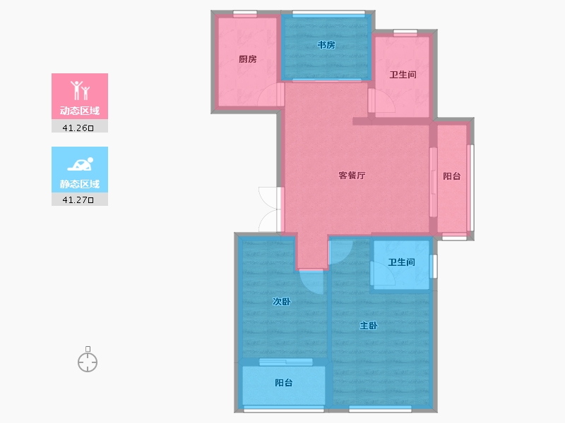 浙江省-杭州市-尚雅府-89.00-户型库-动静分区