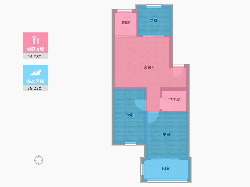 浙江省-温州市-下吕浦-二区-86.00-户型库-动静分区