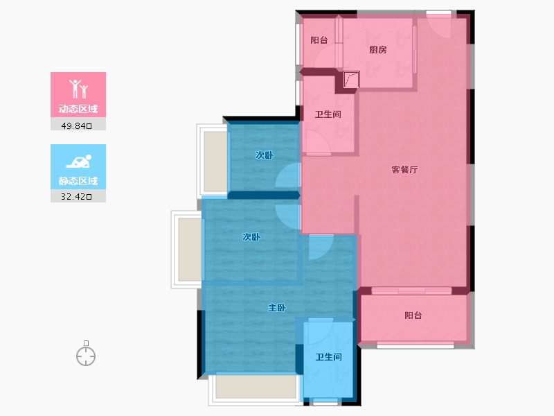 重庆-重庆市-千江凌云千江府-78.00-户型库-动静分区