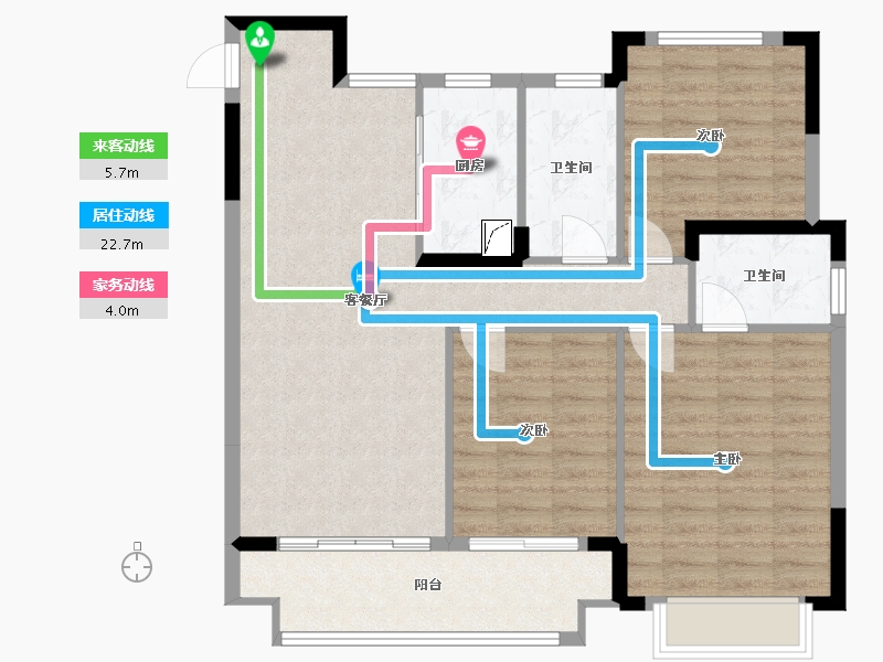 江西省-吉安市-永康未来城-93.00-户型库-动静线