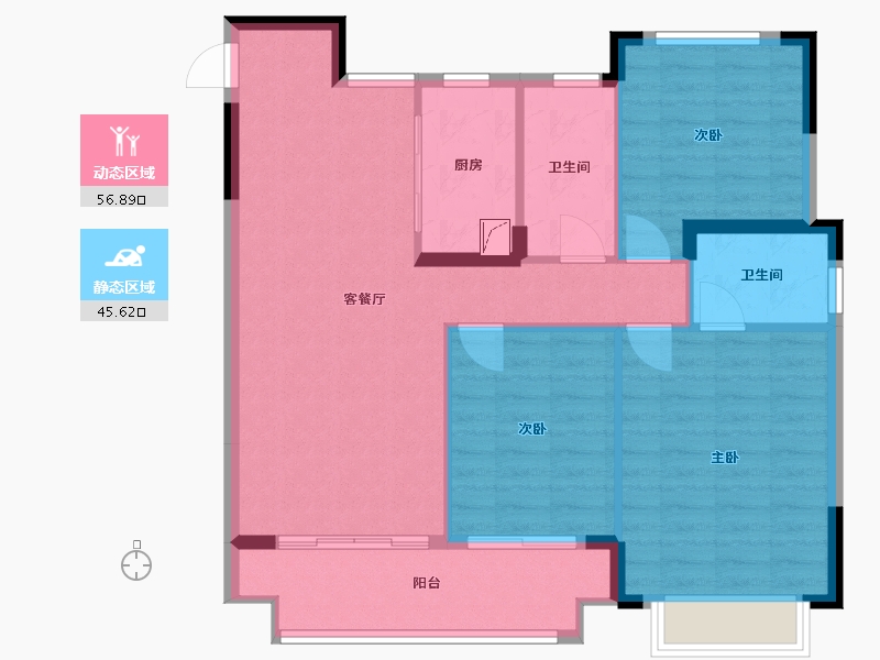 江西省-吉安市-永康未来城-93.00-户型库-动静分区