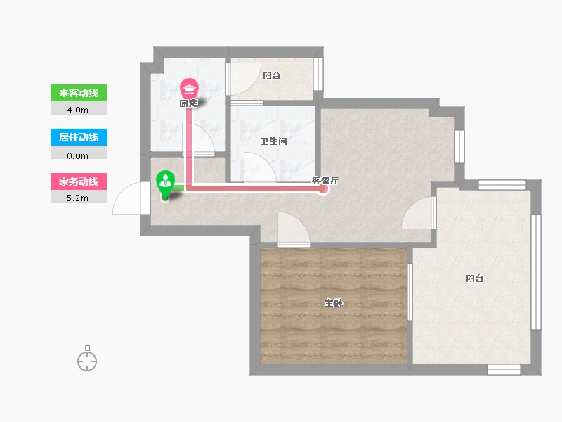 四川省-成都市-华宇阳光水岸-45.40-户型库-动静线