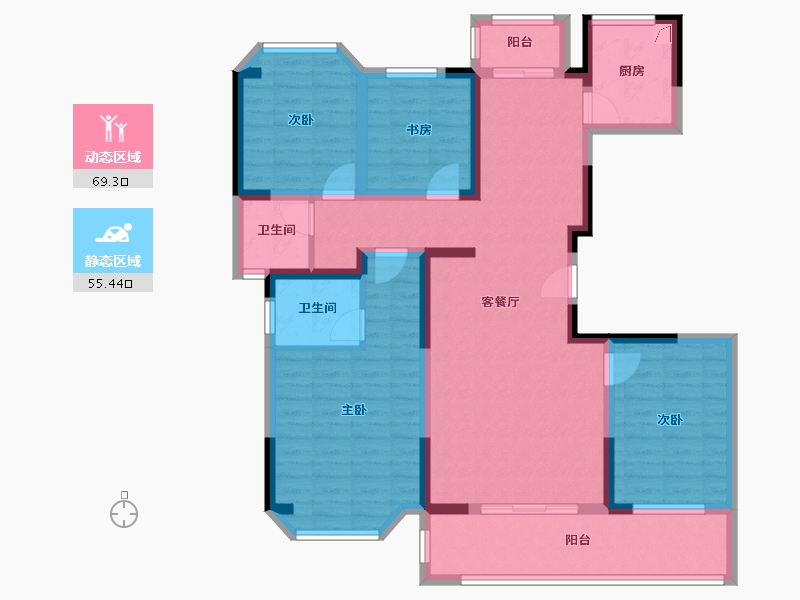 云南省-曲靖市-西河湾-112.00-户型库-动静分区