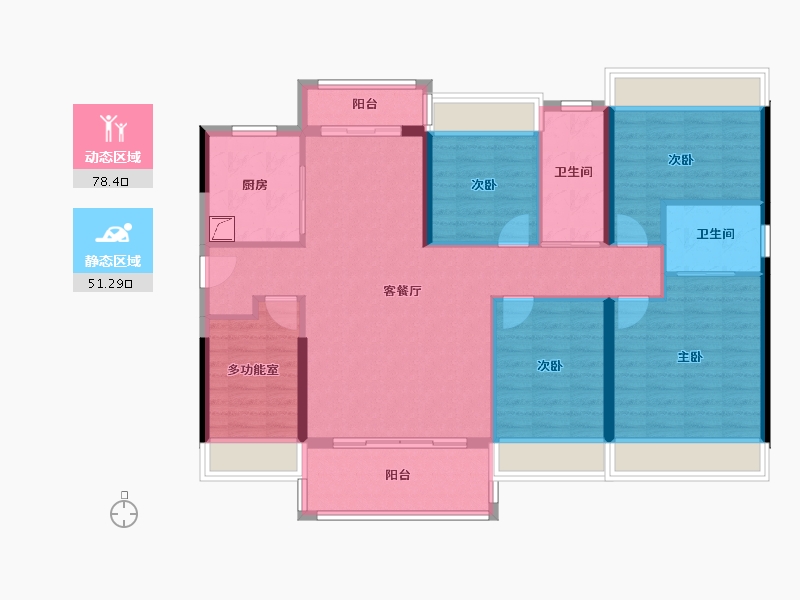 广东省-梅州市-碧桂园-117.00-户型库-动静分区