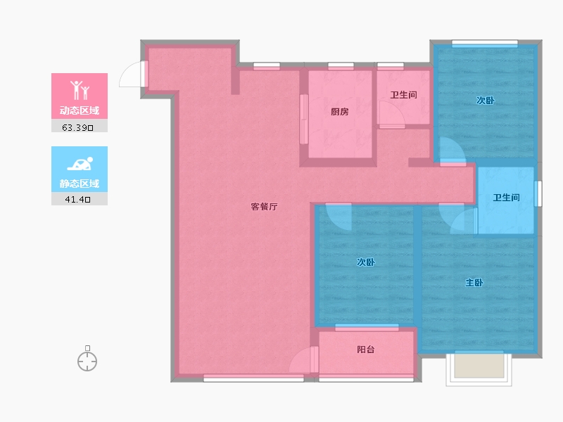 山东省-滨州市-学府名著-103.60-户型库-动静分区