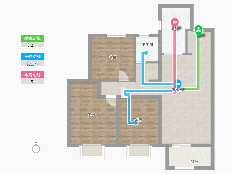 河北省-唐山市-新城瑞府-77.00-户型库-动静线