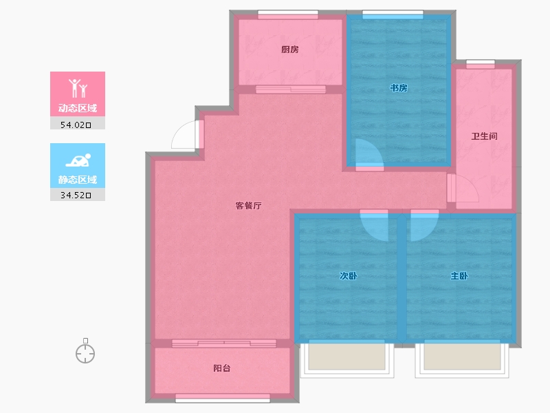 甘肃省-定西市-天正开元华府-97.30-户型库-动静分区