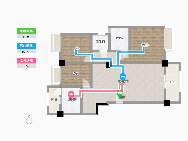 四川省-自贡市-自建房-90.00-户型库-动静线