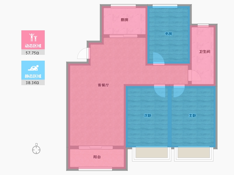 甘肃省-定西市-天正开元华府-97.30-户型库-动静分区