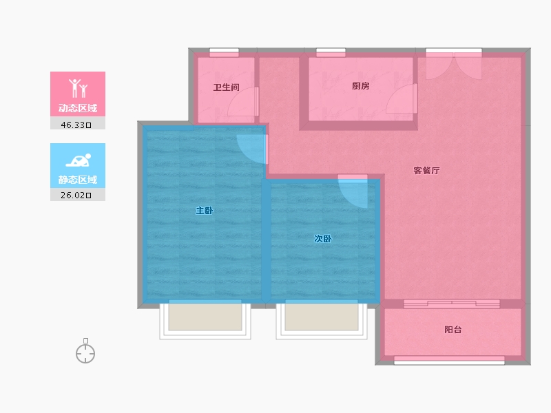 河北省-衡水市-国宾壹号院-75.00-户型库-动静分区