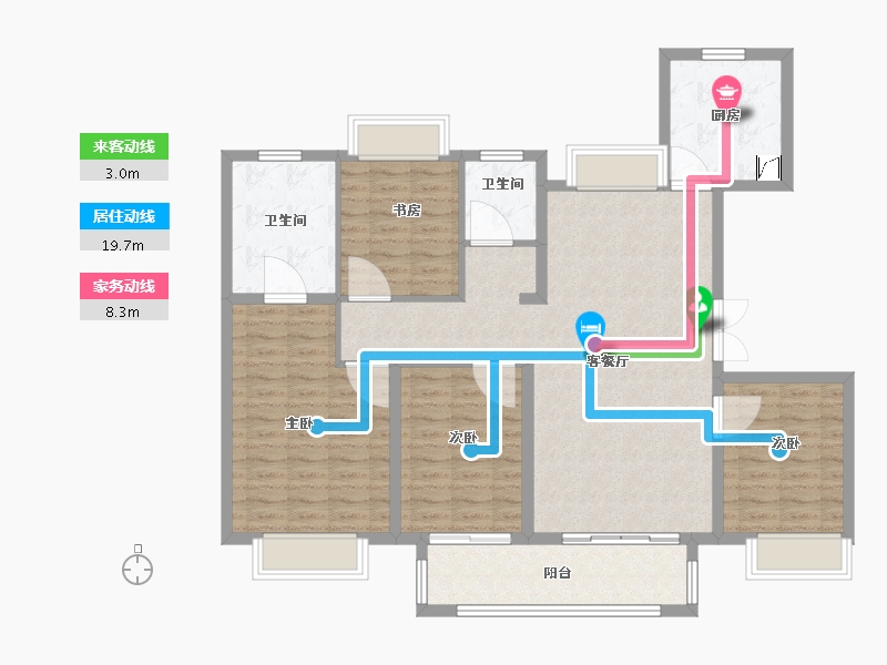 江苏省-无锡市-公园悦府-119.00-户型库-动静线