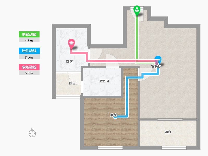 上海-上海市-云汉富颐苑-60.00-户型库-动静线