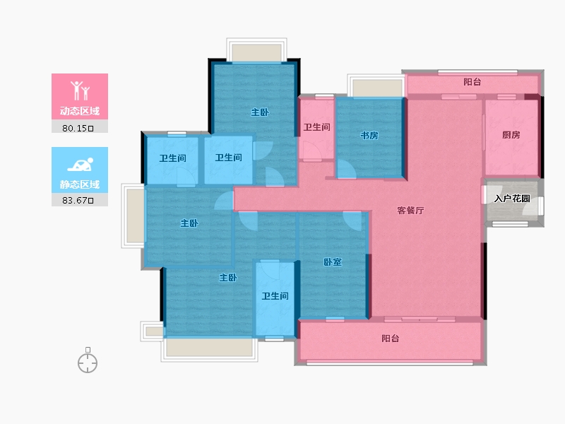 广东省-梅州市-玉城国际-182.00-户型库-动静分区