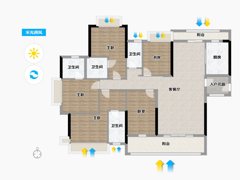 广东省-梅州市-玉城国际-182.00-户型库-采光通风