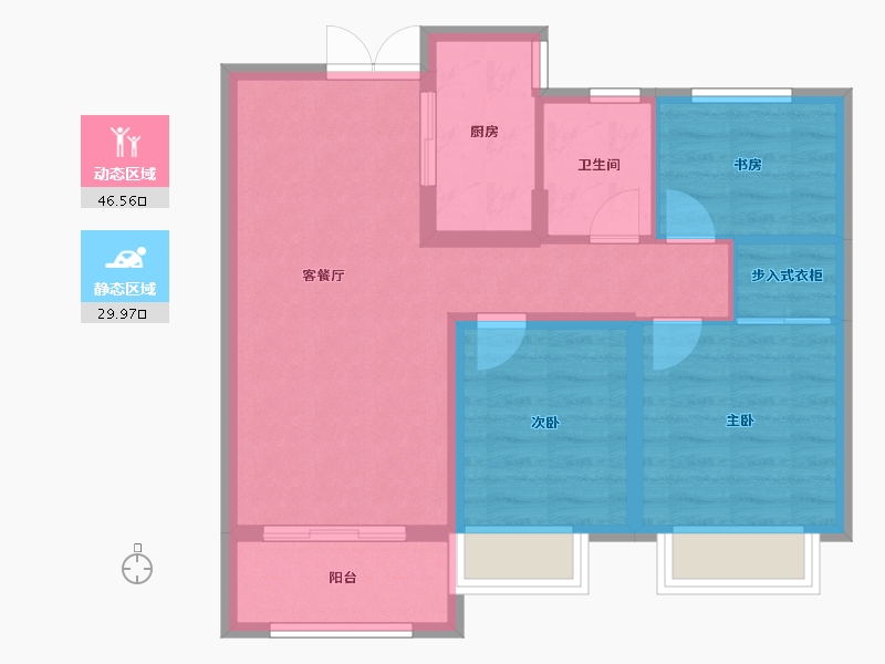 安徽省-合肥市-金隅大成郡-74.68-户型库-动静分区