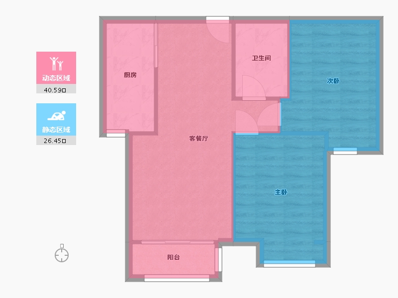 河北省-廊坊市-绿宸万华城B区-63.00-户型库-动静分区