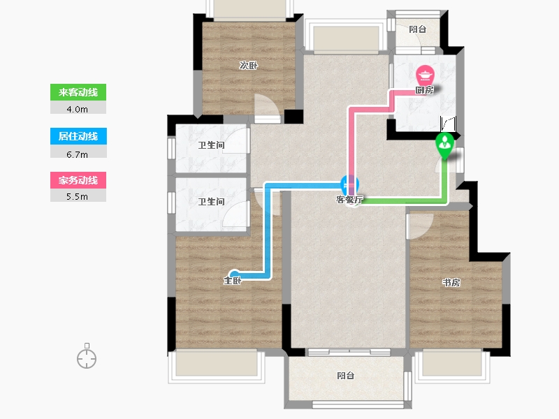 四川省-广安市-中梁西溪首府-89.00-户型库-动静线